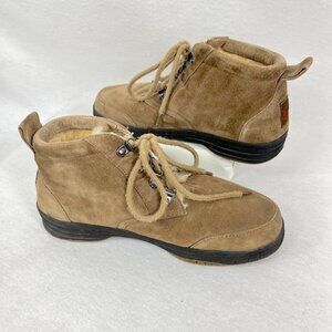 Aussie Dogs Sheepskin Lined Ankle Boots Suede Unisex Hiking Outdoor Winter 9